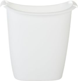 Small Trash Can, Plastic, 3.5-Gallon/14-Court, White Wastebasket for Kitchen/Office/Bedroom/Bathroom