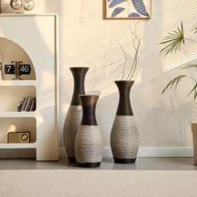Desktop Vase, Brown Decorative Floor Vase, Classic and Neat Floor Vase, High Independent Flower Stand, Artificial Vine Vase, PVC Floor Vase
