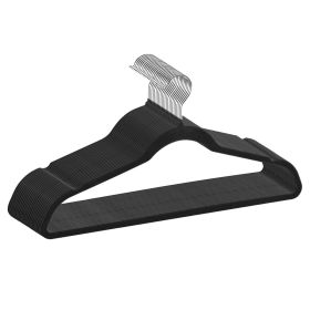 VEVOR Hangers, 11lbs Load-Bearing, 50 Pack Black Velvet Hangers with 360 Degree Swivel Hook & 0.2 in Ultra-Thin Design, Non-Slip Space Saving Han