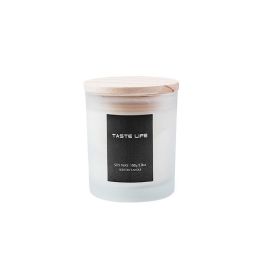 Smokeless Handmade Soy Wax Scented Candle With Clear Wooden Cover (Style: Silver mountain spring)